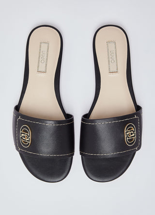 Ciabatte flat Sandy Liu Jo in pelle Black