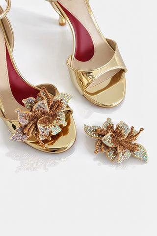 Clip gioiello Gold-Strass Platino