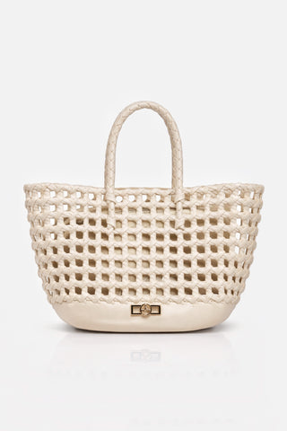 Borsa a mano flat Sunset Beige/Light Gold
