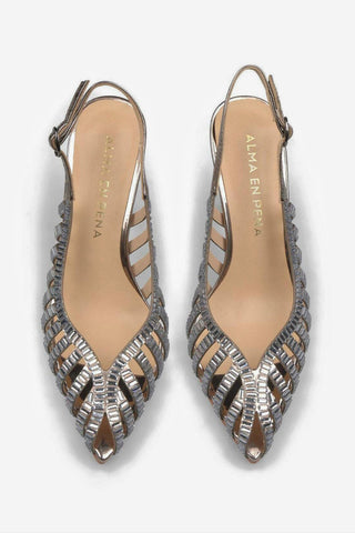 Slingback Mirror Alma en Pena in pelle Bronze