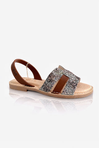 Minorchina Ria flat/hermes Glitter Tie Dye Cuoio