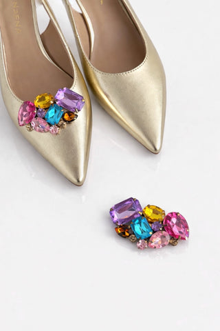 Clip gioiello con pietre Multicolor