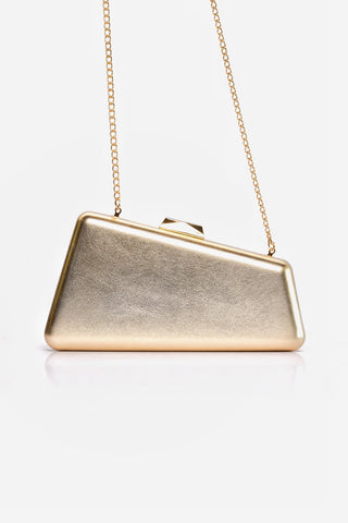 Borsa clutch Albano in laminato Platino