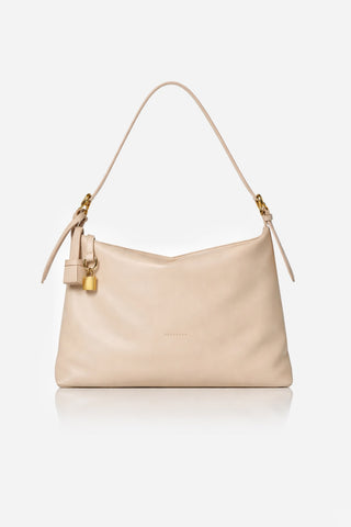 Borsa a spalla Marc Ellis Nevada S piccola in pelle Beige