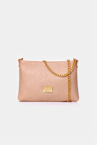 Borsa a bustina Marc Ellis Marlene Row in pelle Moka Mousse