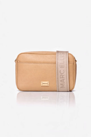 Borsa a tracolla Althea L Plate SA in pelle Moka Mousse