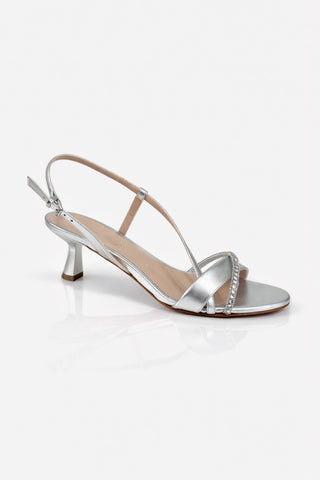 Sandalo gioiello Albano in pelle Argento Cristal