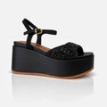 Zeppa platform AL326 Nero-Strass Black