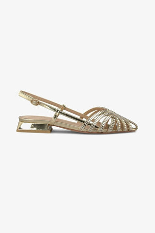 Slingback Mirror Gold Alma en Pena in pelle Platino