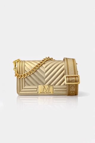 Borsa Marc Ellis Flat S 26 Gold Platino