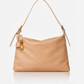 Borsa a spalla Marc Ellis Nevada S in pelle Moka Mousse