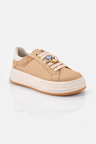 Apepazza Lifty15 - Sneaker in pelle Beige