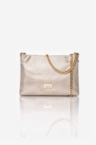 Borsa a bustina Marc Ellis Marlene Lux in pelle Platino