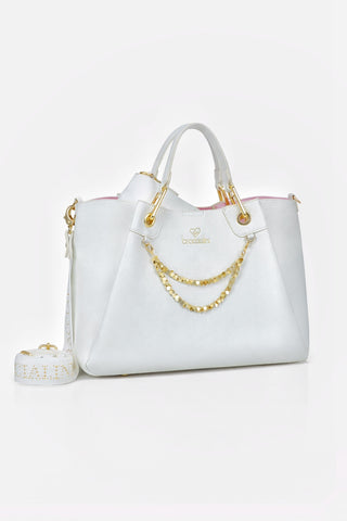 Borsa a mano grande Braccialini Amy White