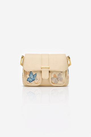 Borsa a Spalla Braccialini Jinny Beige butterfly