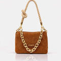 Borsa a spalla Reflex Suede piccola Cuoio
