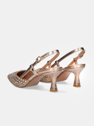 Diva V261855 -  Slingback Lux Platino in pelle Diva Gold