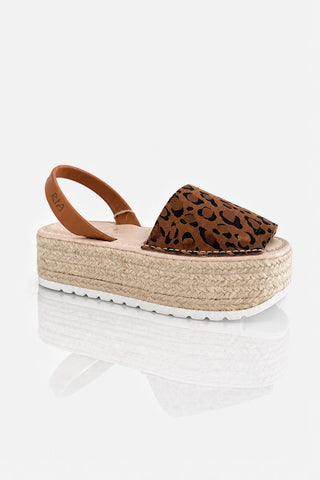 Minorchina Ria Platform Yute4 Cuoio Animalier Noce