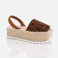 Minorchina Ria Platform Yute4 Cuoio Animalier Noce