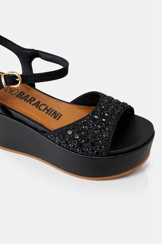 Zeppa platform AL326 Nero-Strass Black