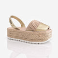 Minorchina Ria Platform Yute4 con frange Platino