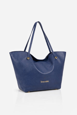 Borsa Shopper Braccialini Ariel in pelle Blue