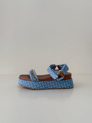 Frida 36 Denim Monogram Jaquard