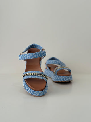 Frida 36 Denim Monogram Jaquard