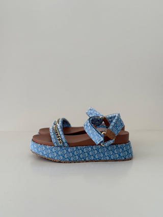 Frida 36 Denim Monogram Jaquard