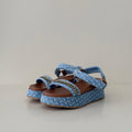 Frida 36 Sandali Denim Monogram Jaquard