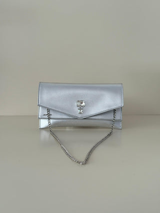 Pochette A1054 busta Swarovsky Argento