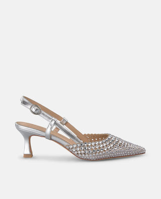 Slingback Lux Alma en Pena in pelle Silver