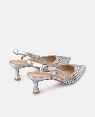 Slingback Lux Alma en Pena in pelle Silver