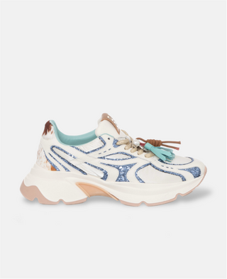Gio+ Dalia Cecilia - Sneaker Alta in pelle e glitter Combi Mucca