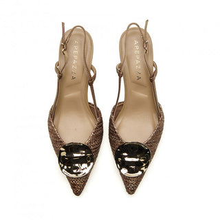 Slingback Apepazza Glow 05 in Rafia Bronze