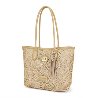 Borsa Shopping Versailles Lace Beige