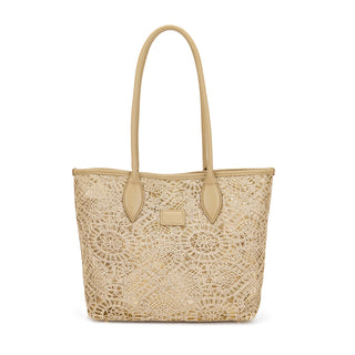 Borsa Shopping Versailles Lace Beige