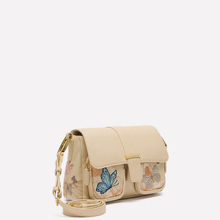 Borsa a Spalla Braccialini Jinny Beige butterfly