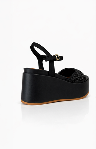 Zeppa platform AL326 Nero-Strass Black