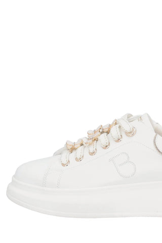Sneaker gioiello ToscaBlu Astrid con farfalle in pelle Bianco