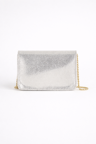 Borsa piccola Everly Lux in pelle Platino