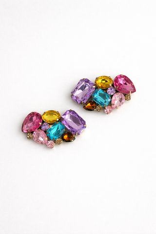 Clip gioiello con pietre Multicolor