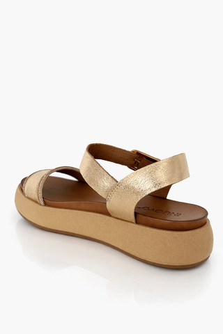 Sandalo Inuovo con platform in pelle Platino