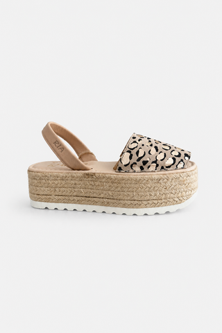Minorchina Ria Platform Yute4 Beige Animalier