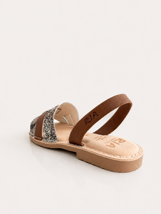 Minorchina Ria flat/hermes Glitter Tie Dye Cuoio