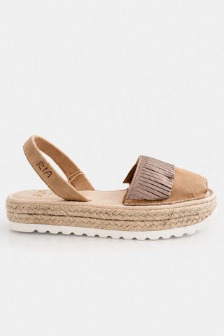 Minorchina Ria Platform Yute2 con frangia Onix Natural