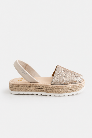 Minorchina Ria Platform Yute2 Glitter Platino