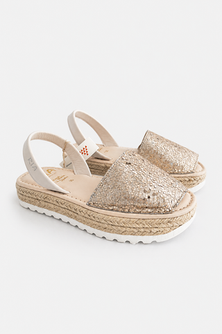 Minorchina Ria Platform Yute2 Glitter Platino