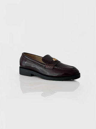 PREPPY 01 - Mocassino con penny in pelle Amarone
