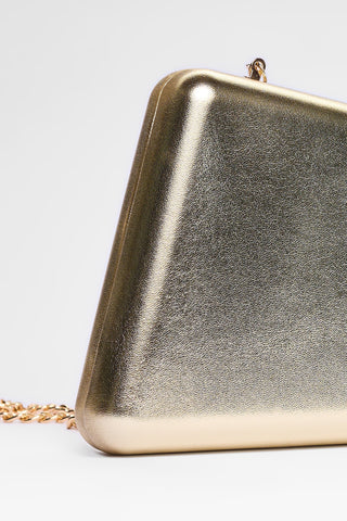 Borsa clutch Albano in laminato Platino
